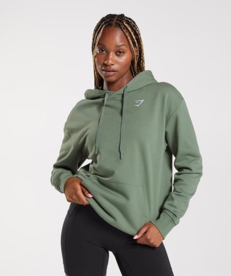 Women's Gymshark Training Oversized Hoodie Green | CA 8A3D16